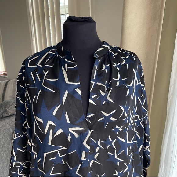 Paul & Joe Silk Black Stars Tunic Dress 38 / 6 US - Picture 2 of 5